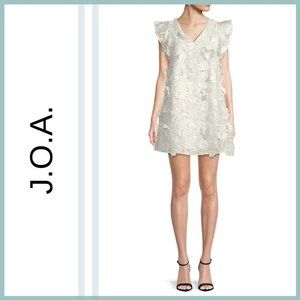 J.O.A. Floral Appliqué Mini Dress NWT